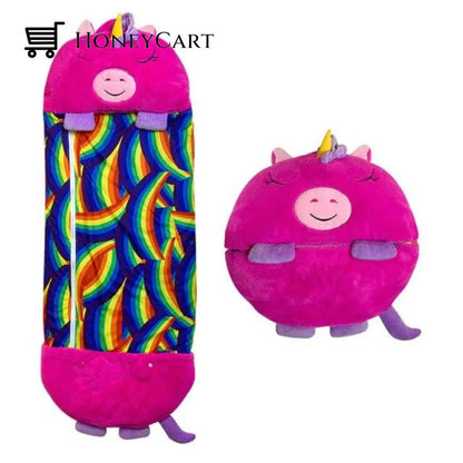 Happy Sleeping Bag Suit Kids Boys Girls Play Pillow Soft Warm Cute 135*50Cm / D Wjj-0718