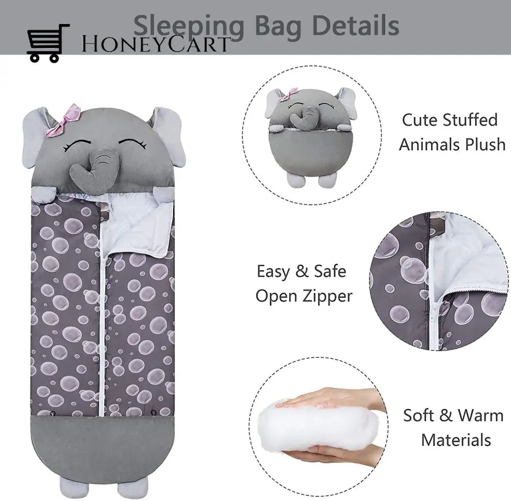 Happy Sleeping Bag Suit Kids Boys Girls Play Pillow Soft Warm Cute Wjj-0718