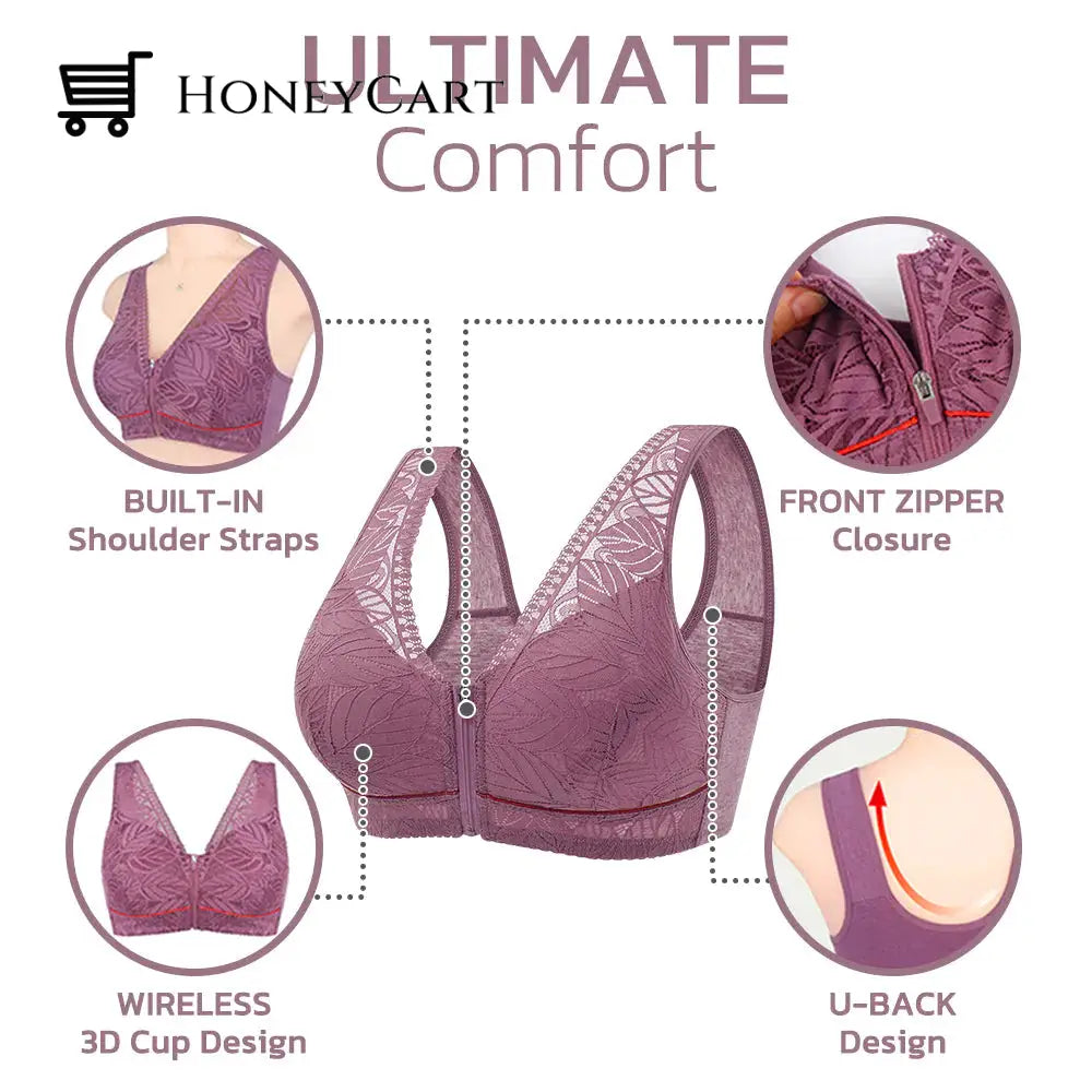 Healthlift Lymphvity Front Zipper Bra