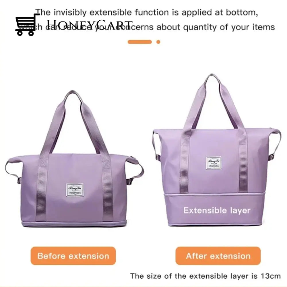 High-Capacity Double-Layer Wet Separation Travelling Bag
