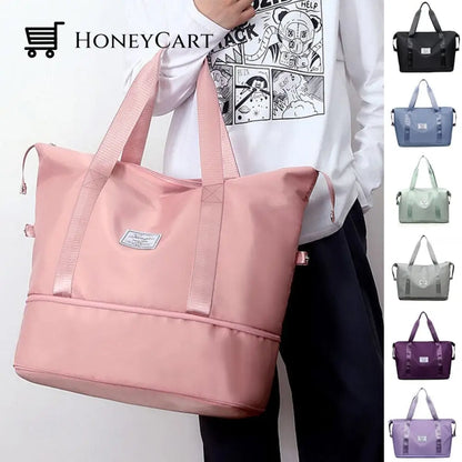 High-Capacity Double-Layer Wet Separation Travelling Bag