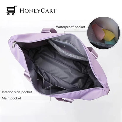 High-Capacity Double-Layer Wet Separation Travelling Bag