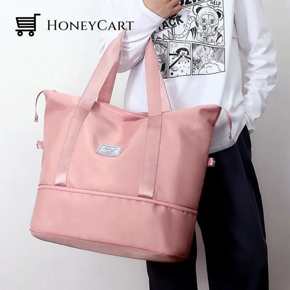 High-Capacity Double-Layer Wet Separation Travelling Bag