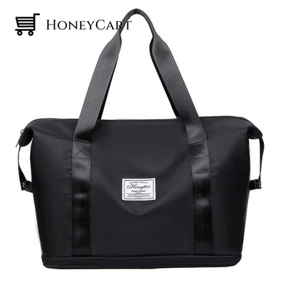 High-Capacity Double-Layer Wet Separation Travelling Bag Black