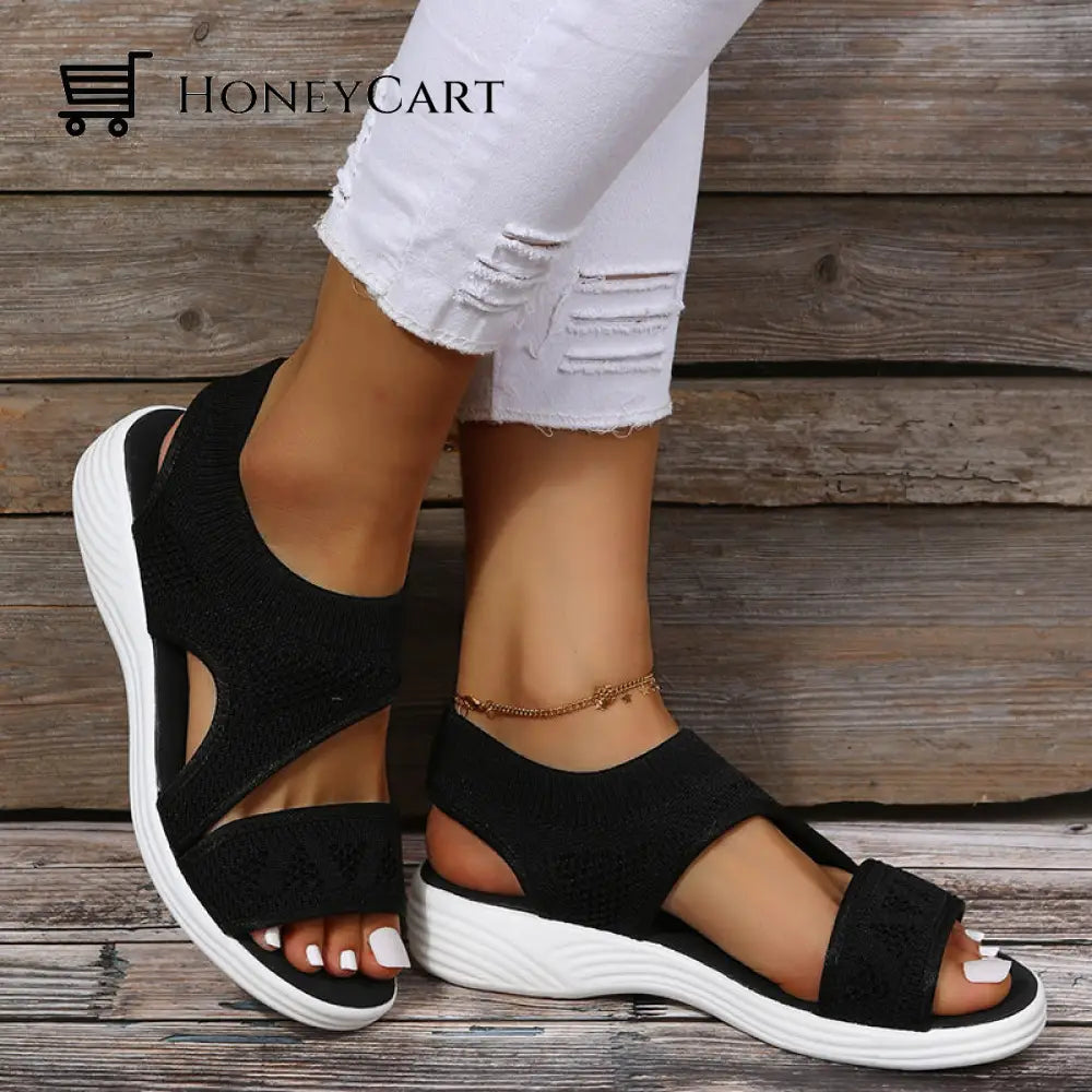 High-Fashion Springy Wide Fit Wedges Sandals For Women