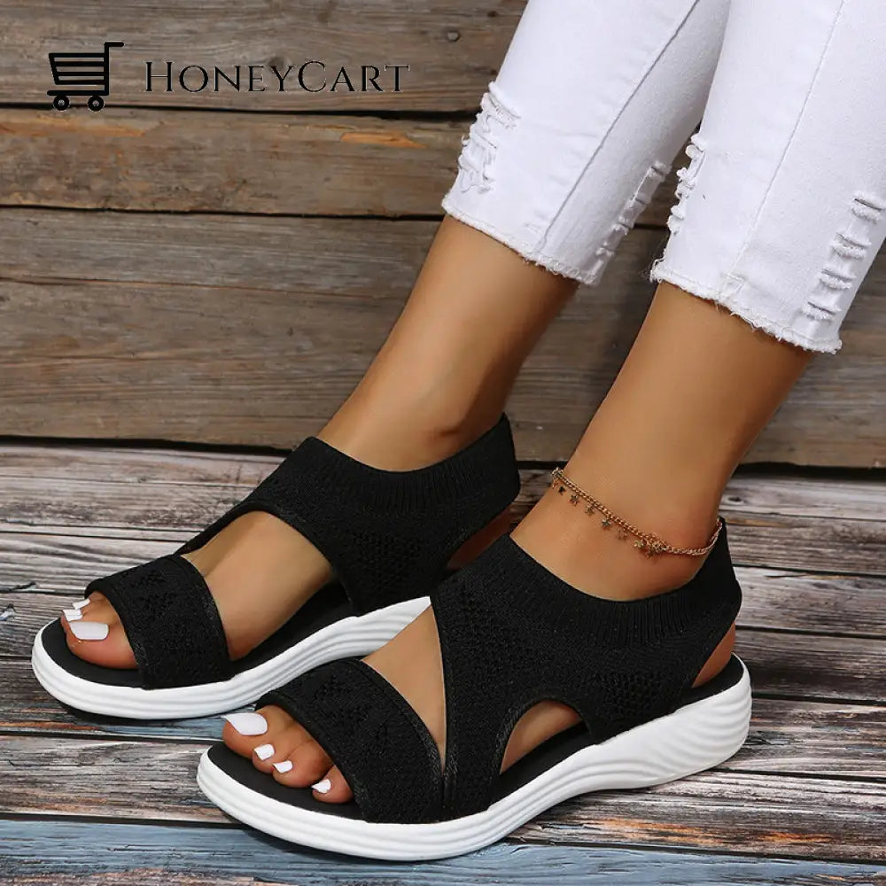 High-Fashion Springy Wide Fit Wedges Sandals For Women