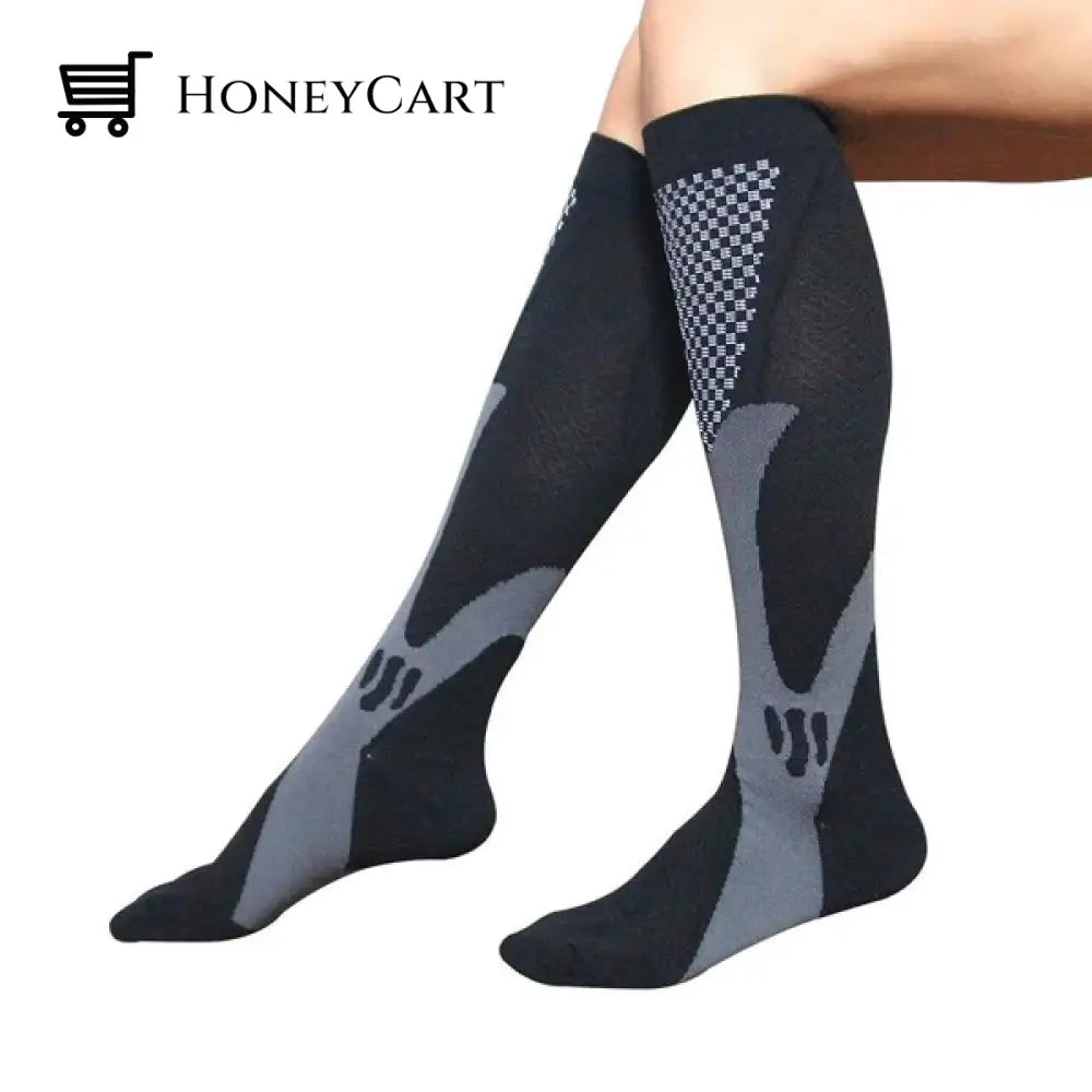 High Graduated Compression Socks Black / S/M Tool