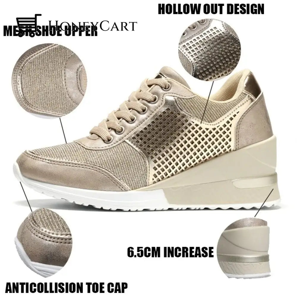 High Heeld Wedge Sneakers For Women