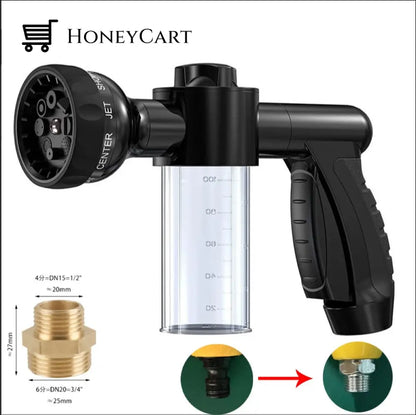 High-Pressure Dog / Pets Shower Gun Black With Connect