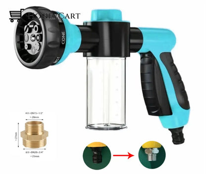 High-Pressure Dog / Pets Shower Gun Blue With Connect
