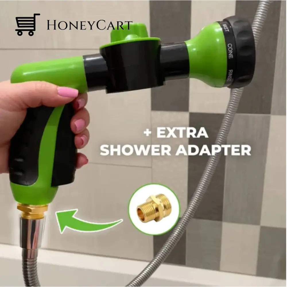 High-Pressure Dog / Pets Shower Gun Green With Connect