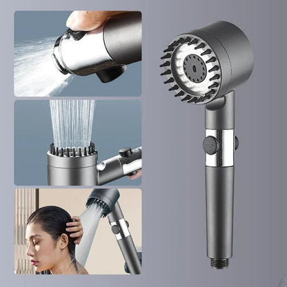 High Pressure Massage Shower Head - Handheld 3 Spray Mode Showerhead with Filters