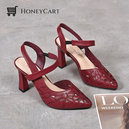 Hollow Pointed Toe Ladies Sandals
