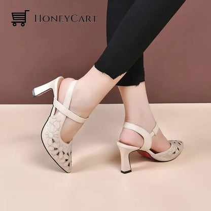 Hollow Pointed Toe Ladies Sandals