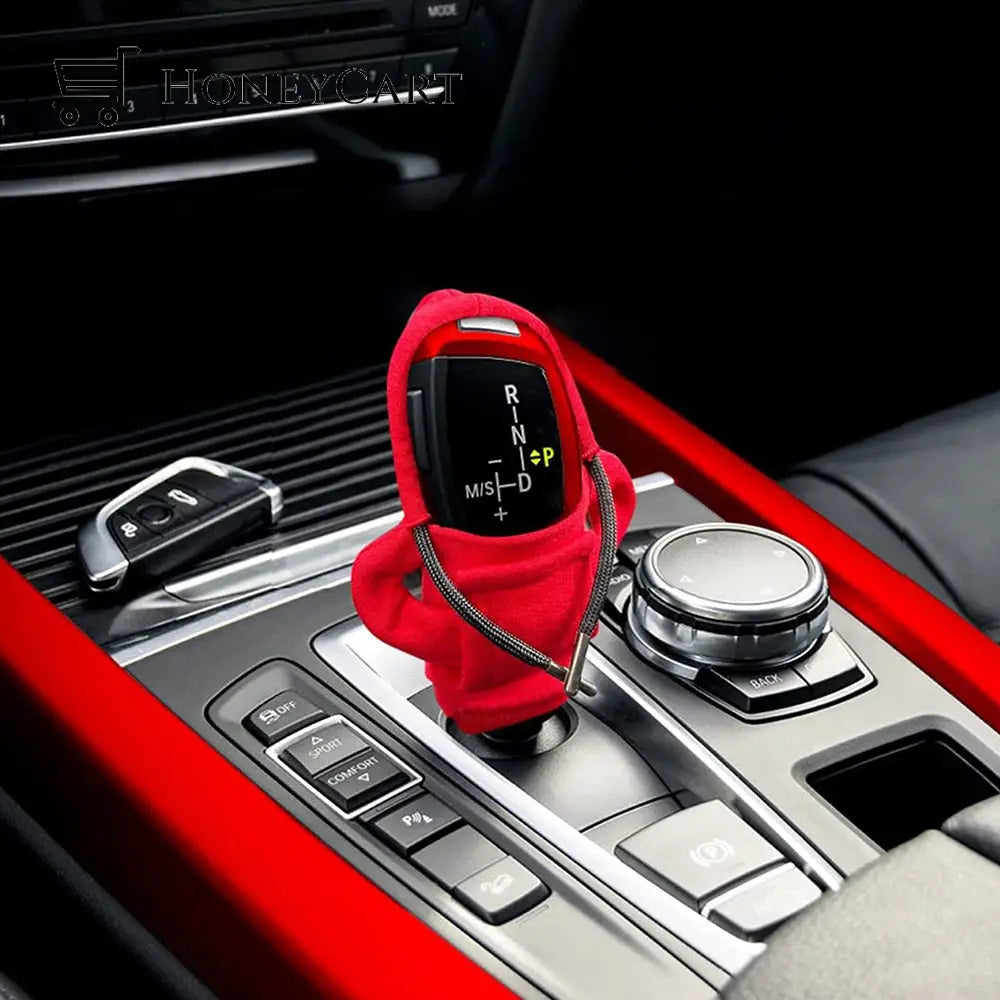 Hoodie Car Gear Shift Cover Red
