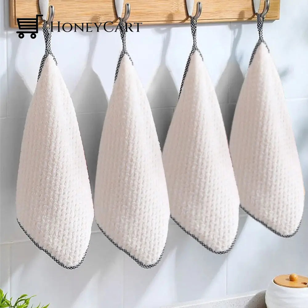 Household Kitchen Rags Gadgets Microfiber Towel White / 3Pcs