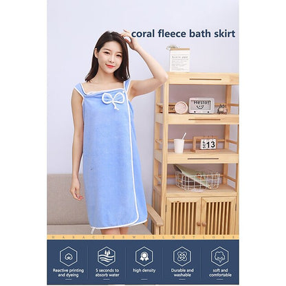 Plus Size 80-180 Catties  Wearable Bath Towel Sling Bathrobe Bath Skirt Thickened  Pure Cotton Absorbent