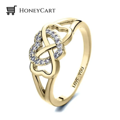 I Love You To Infinity & Beyond Heart Knot Ring