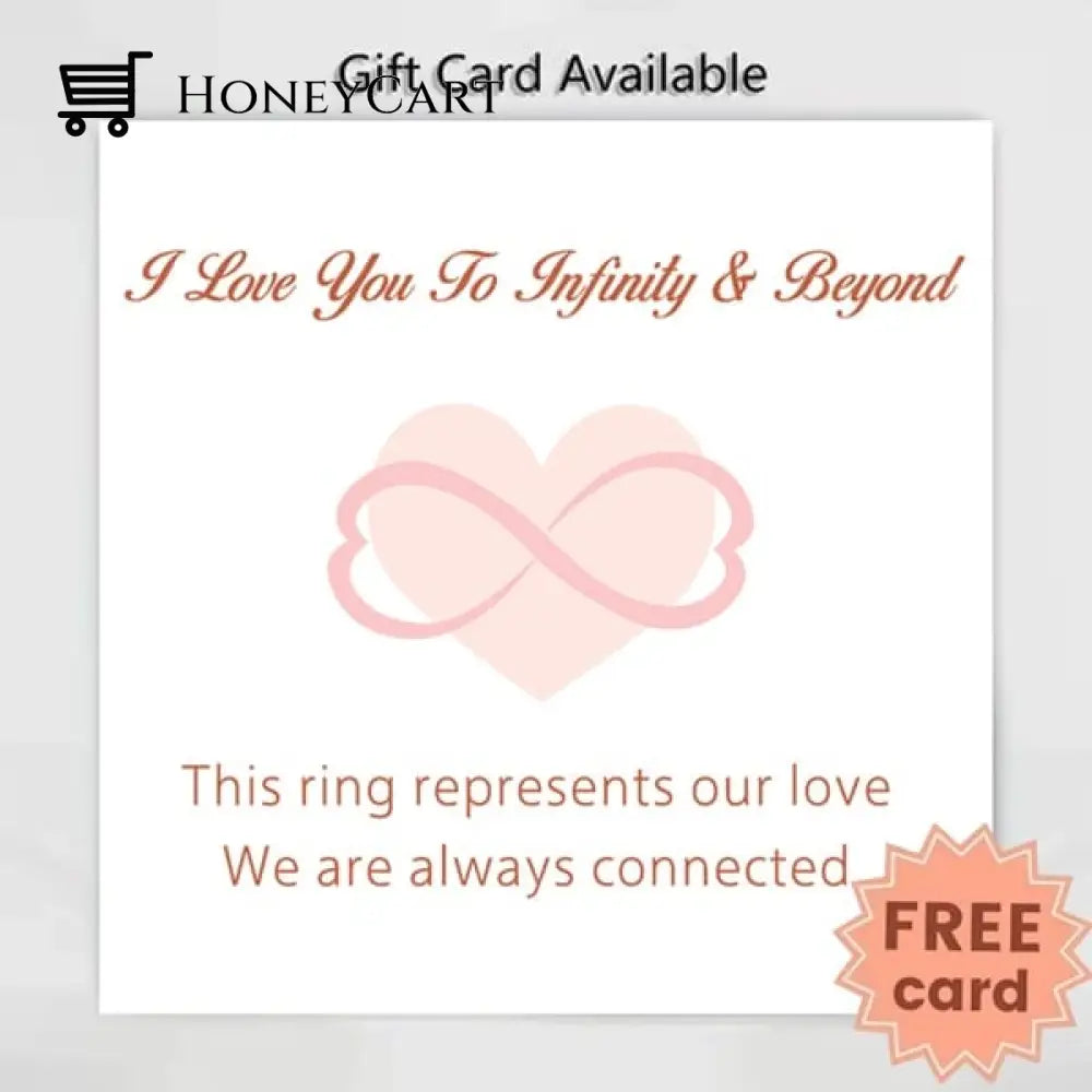 I Love You To Infinity & Beyond Heart Knot Ring