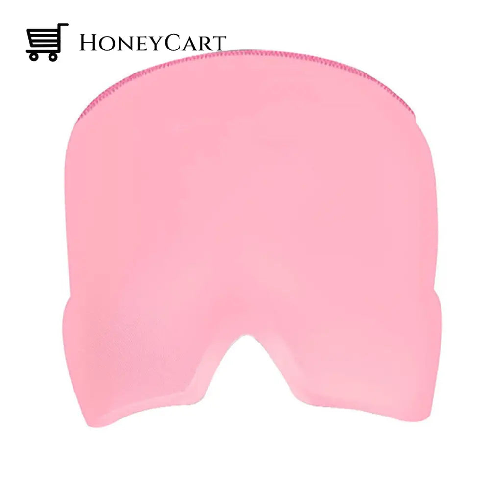 Ice Headache Relief Eye Mask Double Layer Pink Cloth