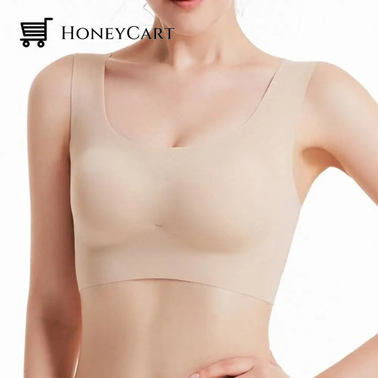 Ice Silk Seamless Lifting Bar Beige / S