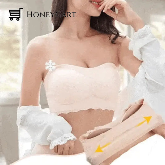 Ice Silk Seamless Wrapped Bra Nude / S