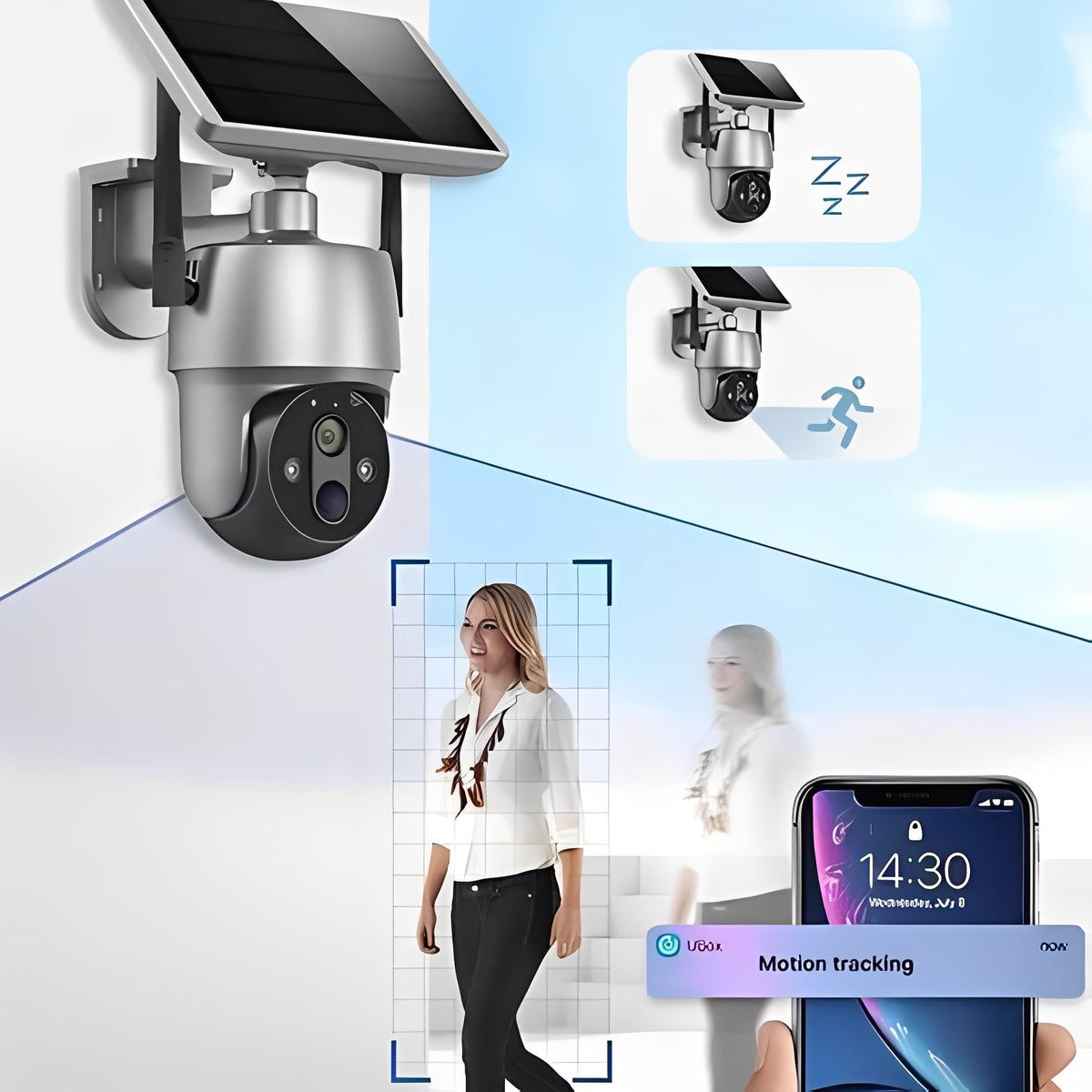 Outdoor Surveillance Camera Solar Powered and Wireless