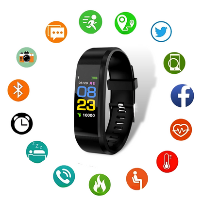 Fitness Tracker Smartwatch | LED Display, Health Monitoring & Long Battery Life for All Ages