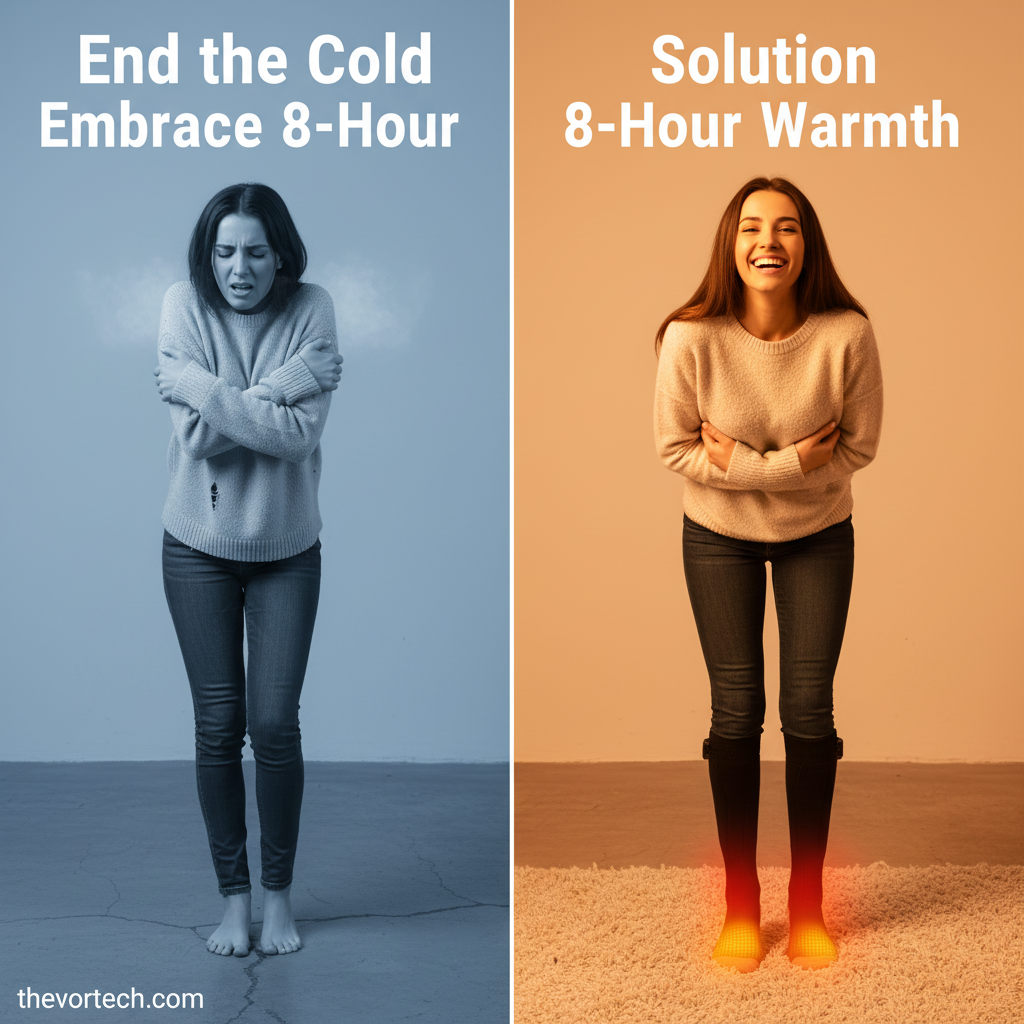 Rechargeable Heated Socks | 5000mAH Battery, Up to 8 Hours of Warmth & Fits US Sizes 5-14 for Men and Women