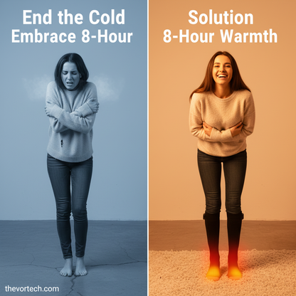 Rechargeable Heated Socks | 5000mAH Battery, Up to 8 Hours of Warmth & Fits US Sizes 5-14 for Men and Women