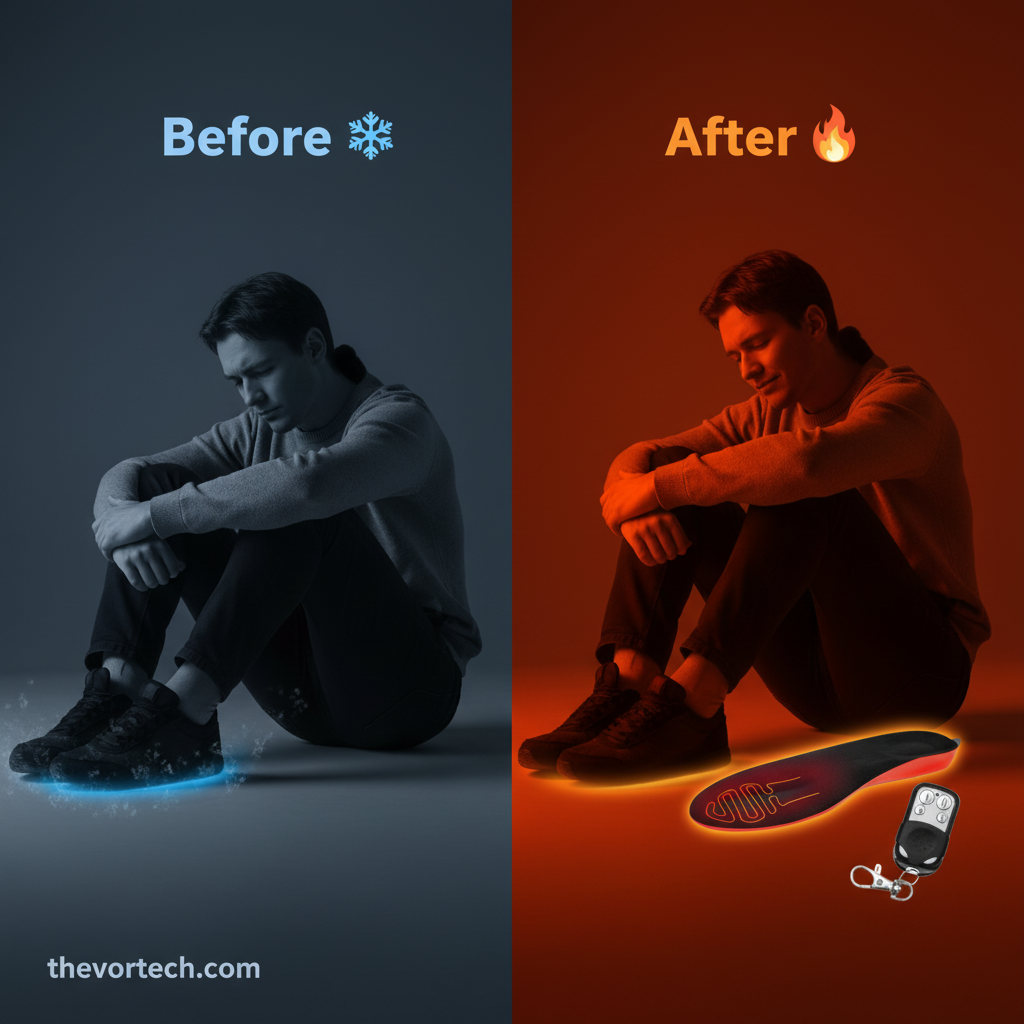 Rechargeable Heated Insoles | 3 Temperature Settings, Fast Heating & Ideal for Cold Weather Activities