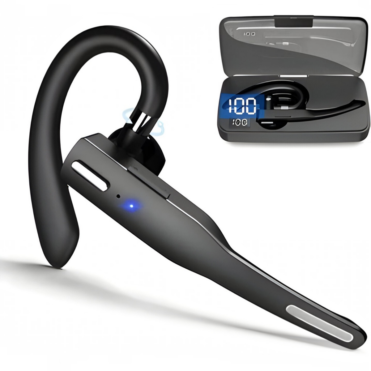 Trucker Dual Mic Wireless Bluetooth 5.1 Noise Cancelling Headset and Earpiece