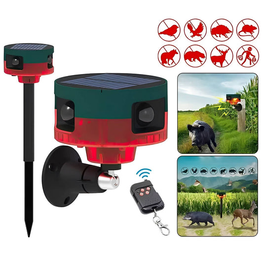 360 Degree Solar Repeller For Pigeon Bird Wild Boar Rabbit Deer