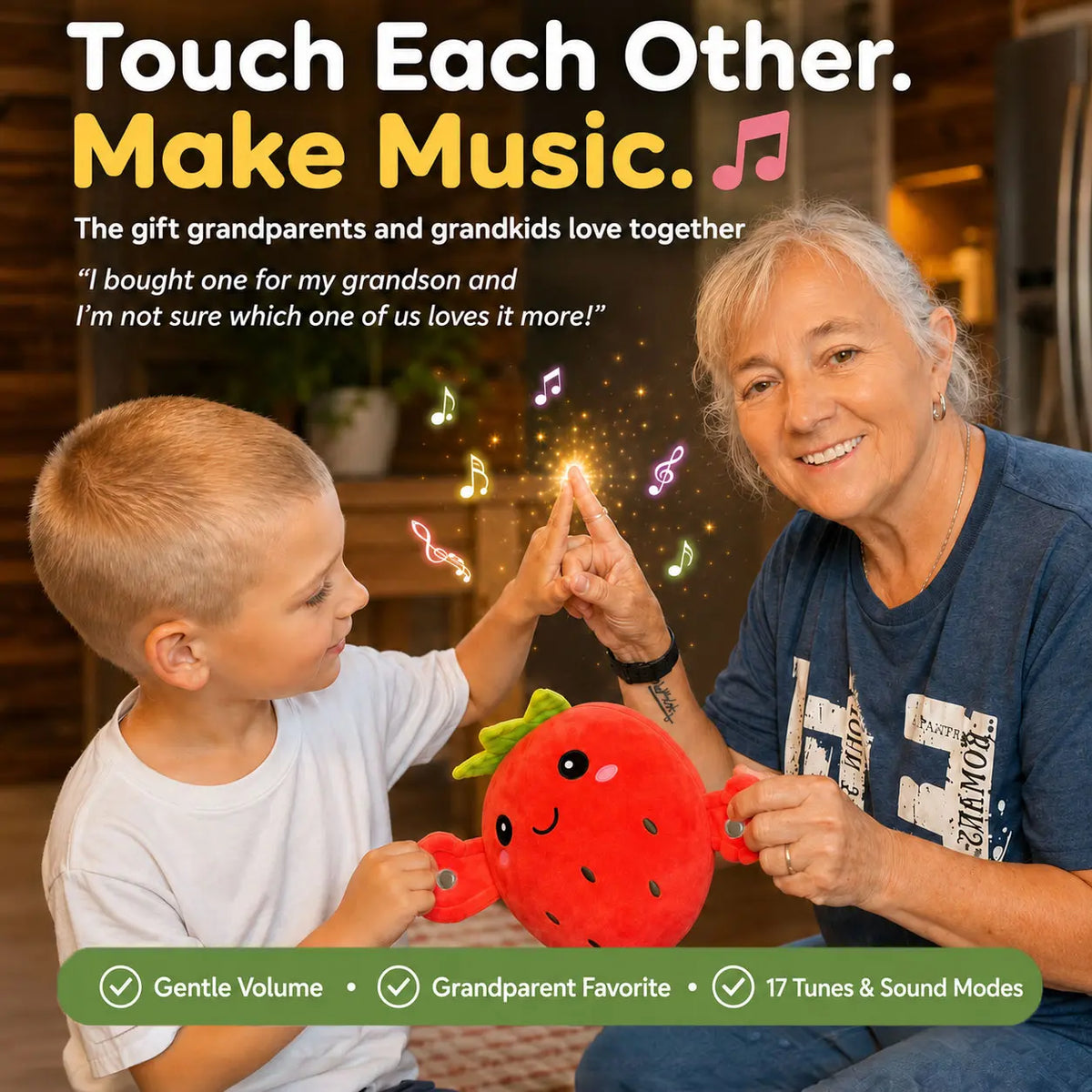 Interactive Plush Toy for Two Player Sensory Play
