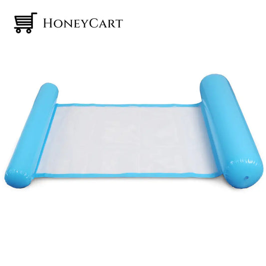 Inflatable Foldable Double-Purpose Backrest Net Hammock Sky Blue Outdoor Cj
