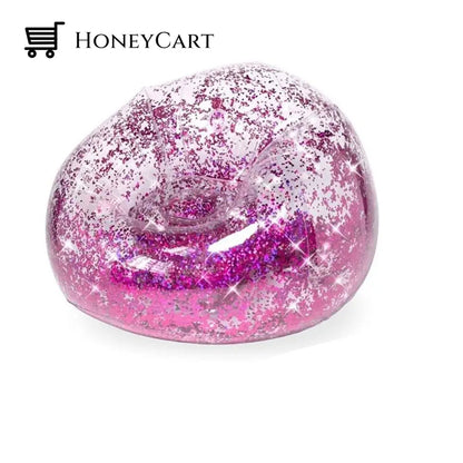 Inflatable Glitter Chair - Beanbag For Living Room Kids Game Rooms Outdoors Or Indoors Pink Home