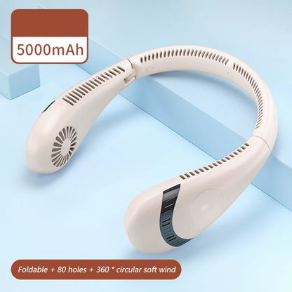 Summer Air Cooling USB Rechargeable Bladeless Neck Fan