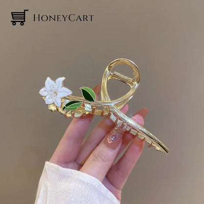 Ins Style Delicate Lily Hair Claws