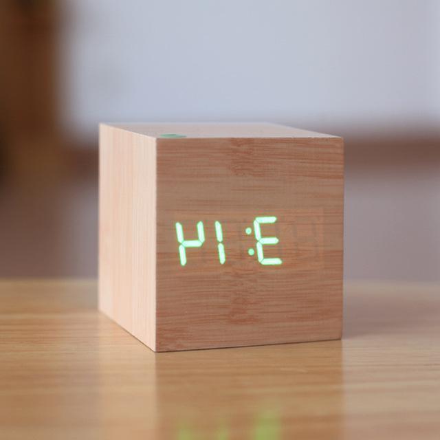 Modern Digital Wood Clock