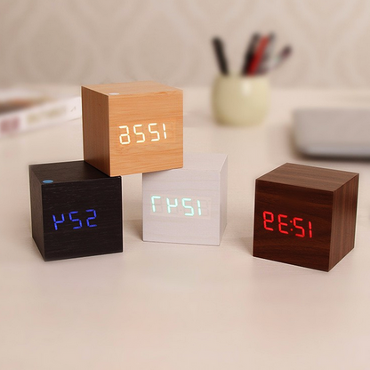 Modern Digital Wood Clock