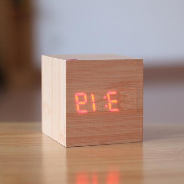 Modern Digital Wood Clock