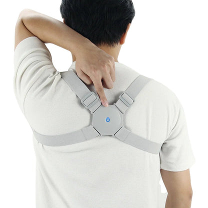 Intelligent Vibrating Posture Trainer - Electronic Posture Reminder with Sensor Vibration, Adjustable Upper Back Brace Straightener for Hunching