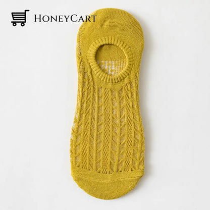 Invisible Air Socks Yellow / 3 Pairs