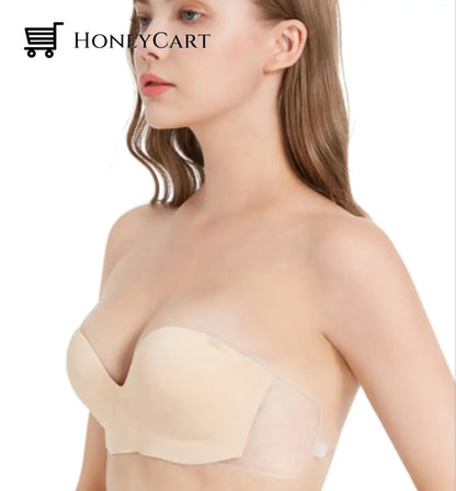 Invisible Bra Transparent Back Strapless With Low Cut Convertible Strap For Backless Dress