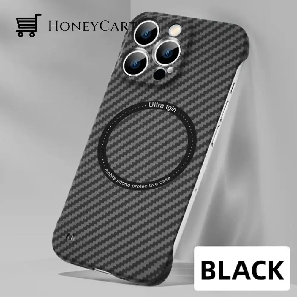 Iphone Carbon Fiber Magnetic Case Black / Iphone14 Tool