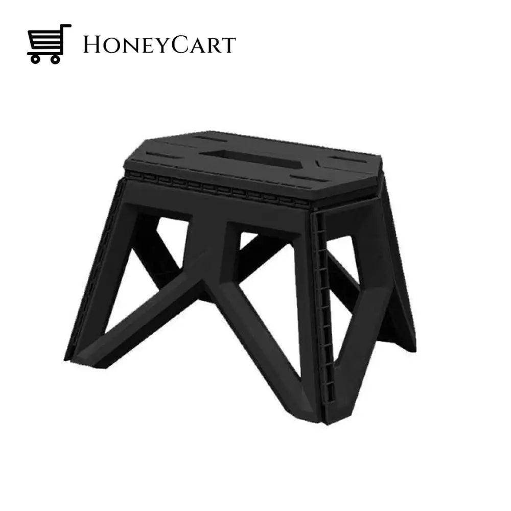 Japanese-Style Portable Outdoor Folding Stool Camping Chair Black Chairs & Stools