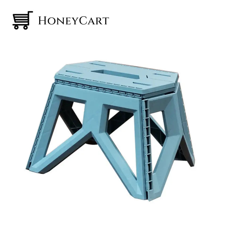 Japanese-Style Portable Outdoor Folding Stool Camping Chair Blue Chairs & Stools