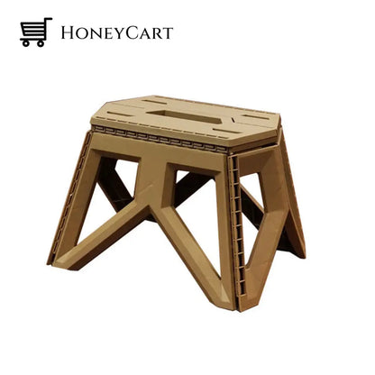 Japanese-Style Portable Outdoor Folding Stool Camping Chair Brown Chairs & Stools
