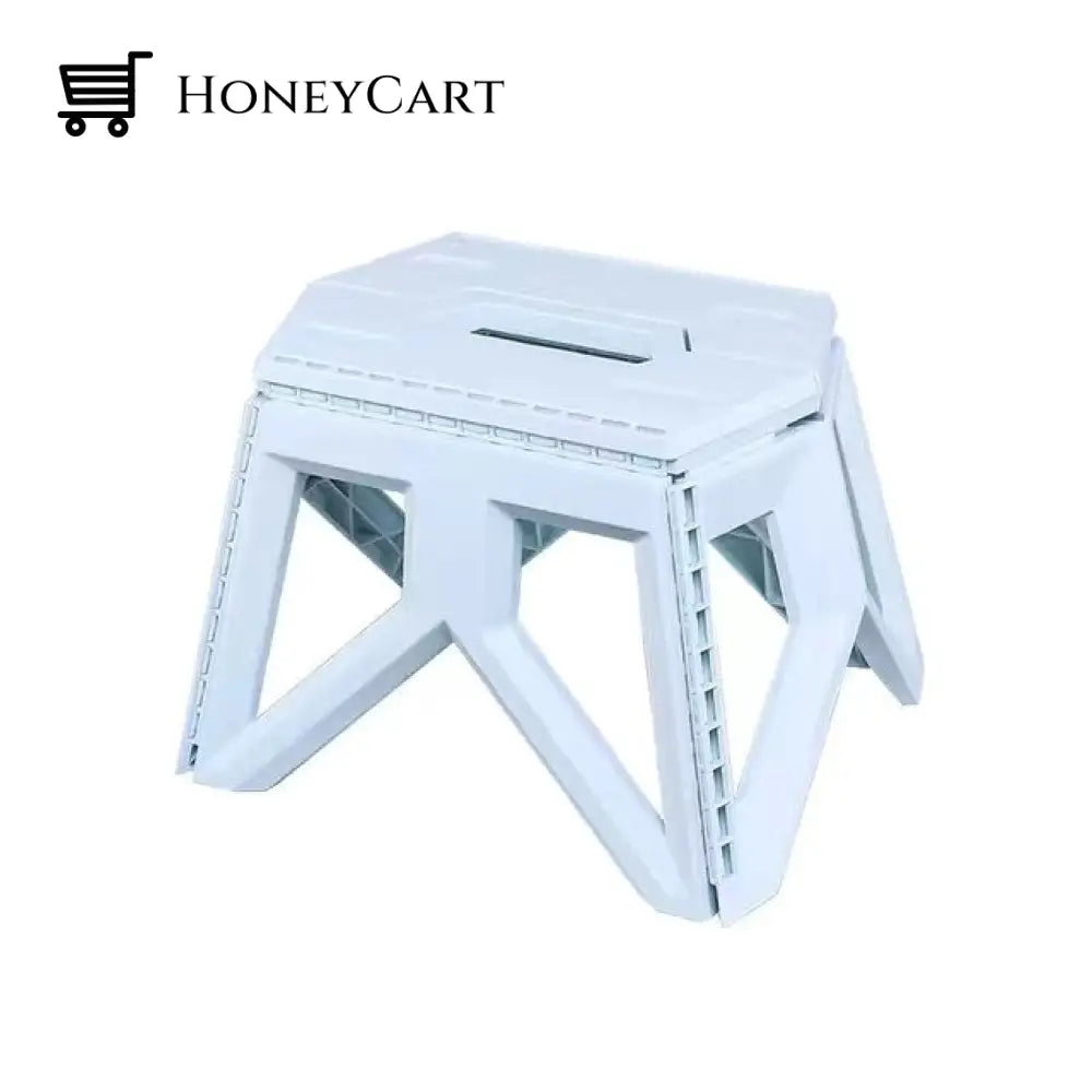 Japanese-Style Portable Outdoor Folding Stool Camping Chair Light Blue Chairs & Stools