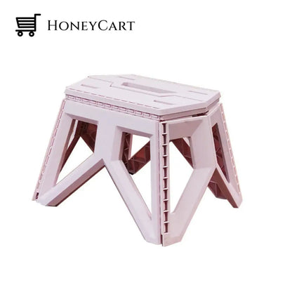 Japanese-Style Portable Outdoor Folding Stool Camping Chair Pink Chairs & Stools